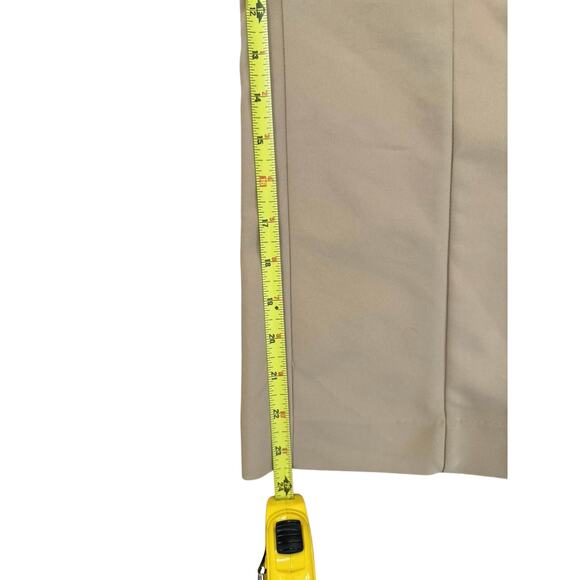 Chico’s So Slimming 2 tan ankle pants Cotton Blend Office women’s 12 - Picture 9 of 10